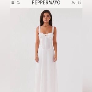 PEPPERMAYO — Lucie Linen Strappy A-Line Maxi Dress — Size 2